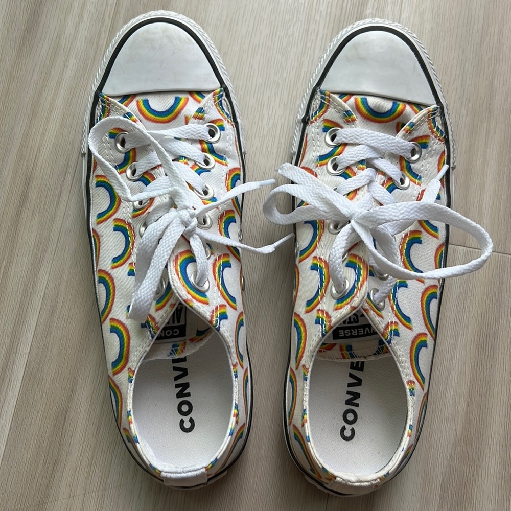 Rainbow converse, womens size 7